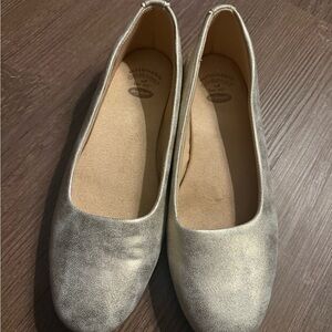 Dr. Scholl's Metallic Gold Slip-On Ballet Flats